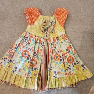 Colorful Floral Kids Dress